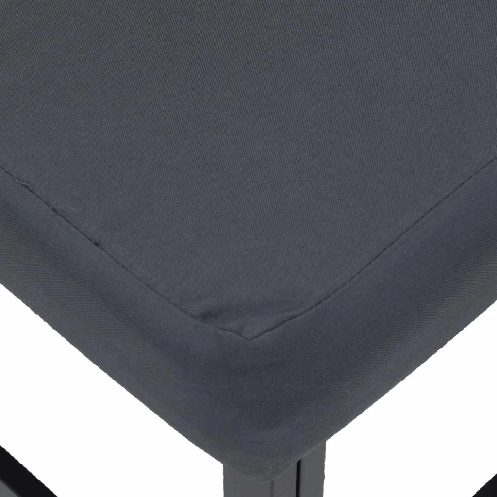 Set Divano da Giardino con cuscino 9 pcs Nero Alluminio 3378875