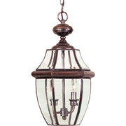 Lampada a sospensione esterna Newbury Quoizel 2xE14 rame