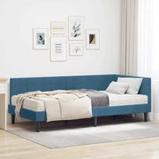 Struttura Letto Angolare con Materasso 2 pcs Blu Velluto 3393977