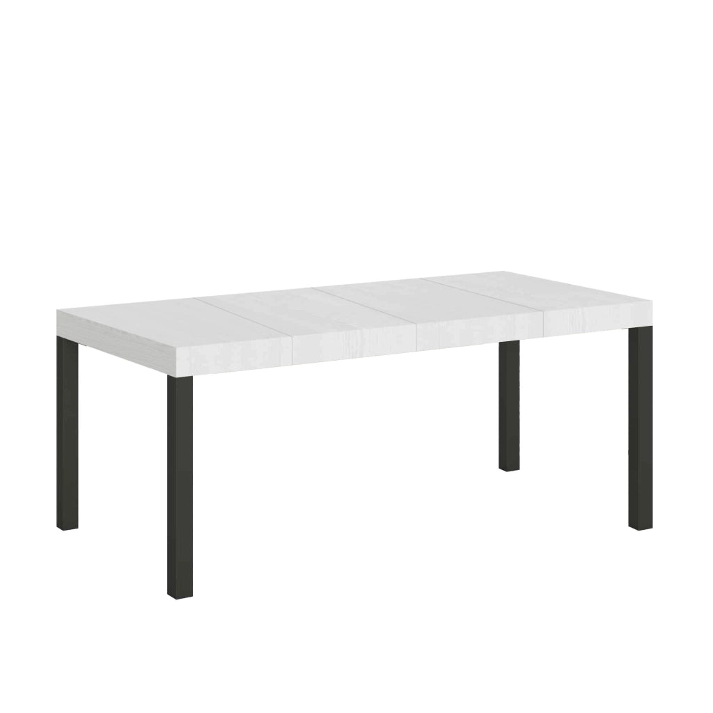 Tavolo allungabile 90x180/440 cm EveryX Premium bianco frassino telaio Antracite