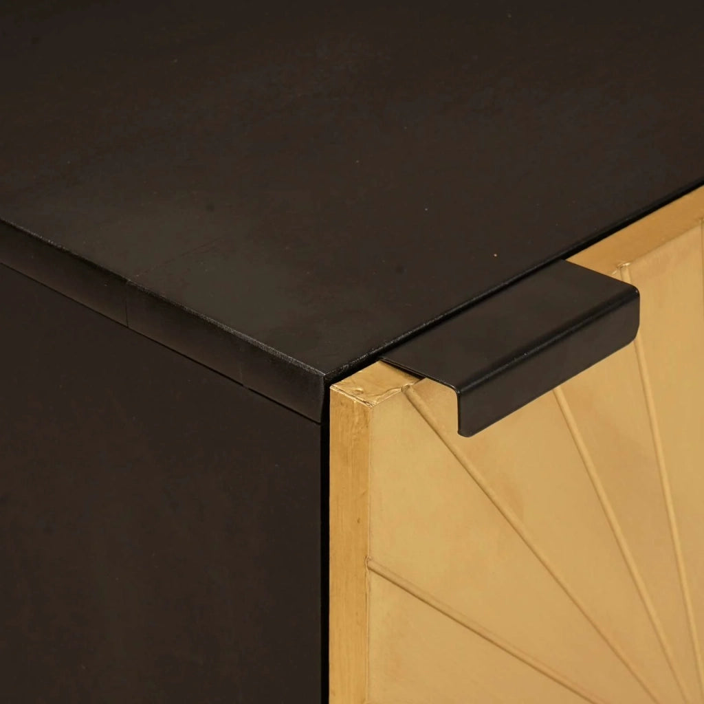 Mobile da Bagno con lo scaffale Nero e Oro 38 x 33 x 48 cm 4017848