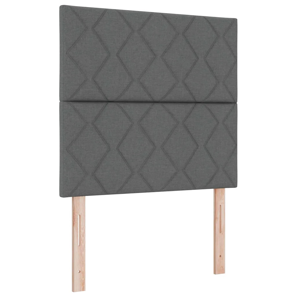 Letto a molle con materasso Grigio scuro 90 x 190 cm Tessuto 3342908