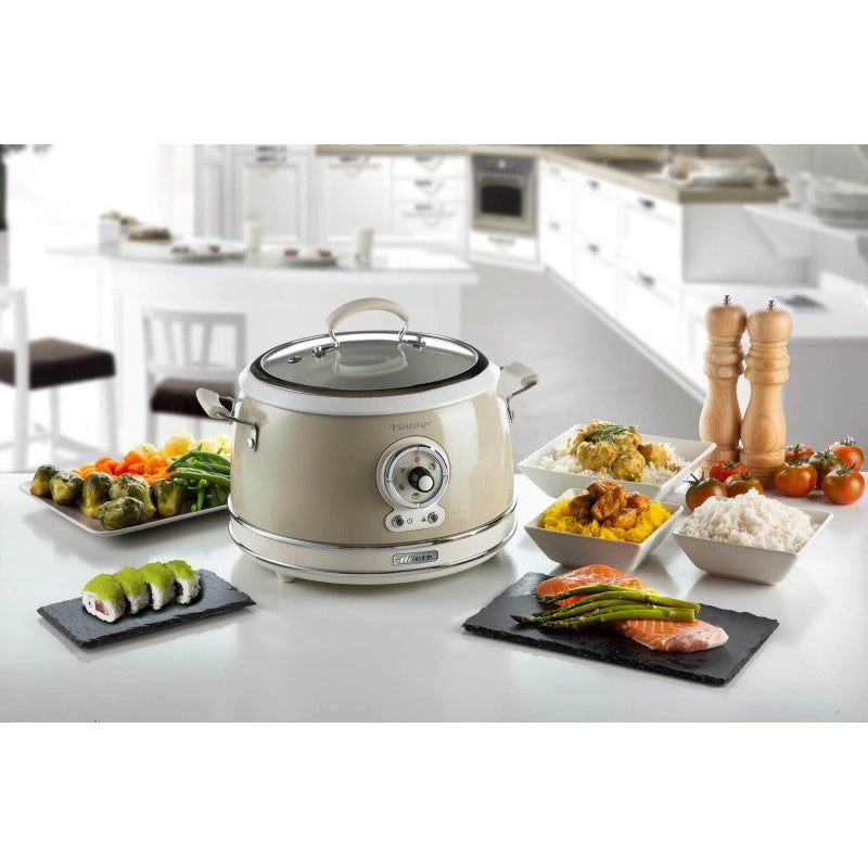 Cuociriso Elettrico con Bowl in Ceramica - 650W - 3,5L - Beige