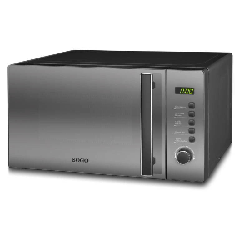 Forno microonde digitale con grill, display LED verde, piatto girevole 255mm, 700W 20 litri cucina - SOGO