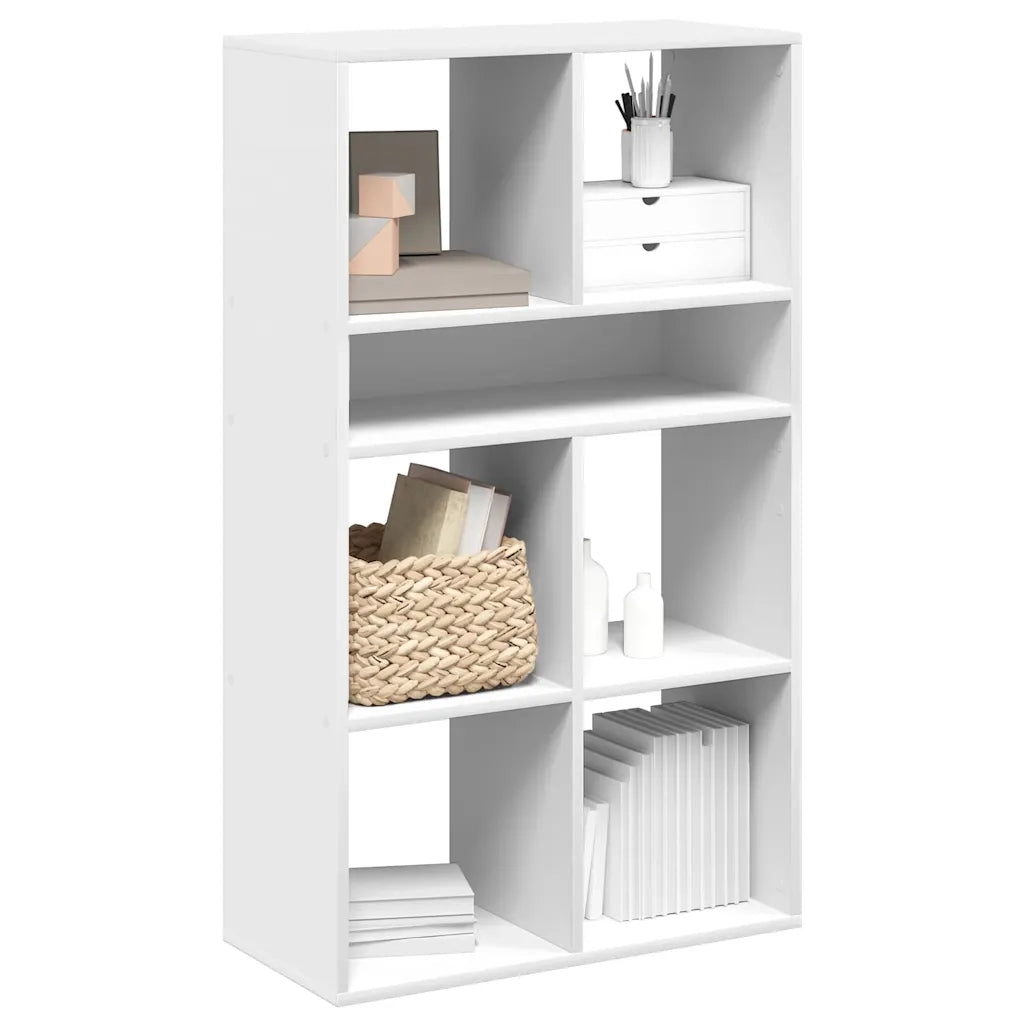 Libreria Bianca 66x31x112 cm in Legno Multistrato 860301