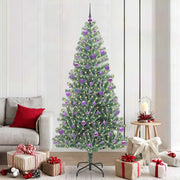 Albero di Natale Artificiale Imbiancato con Luci LED 210 cm 3396830