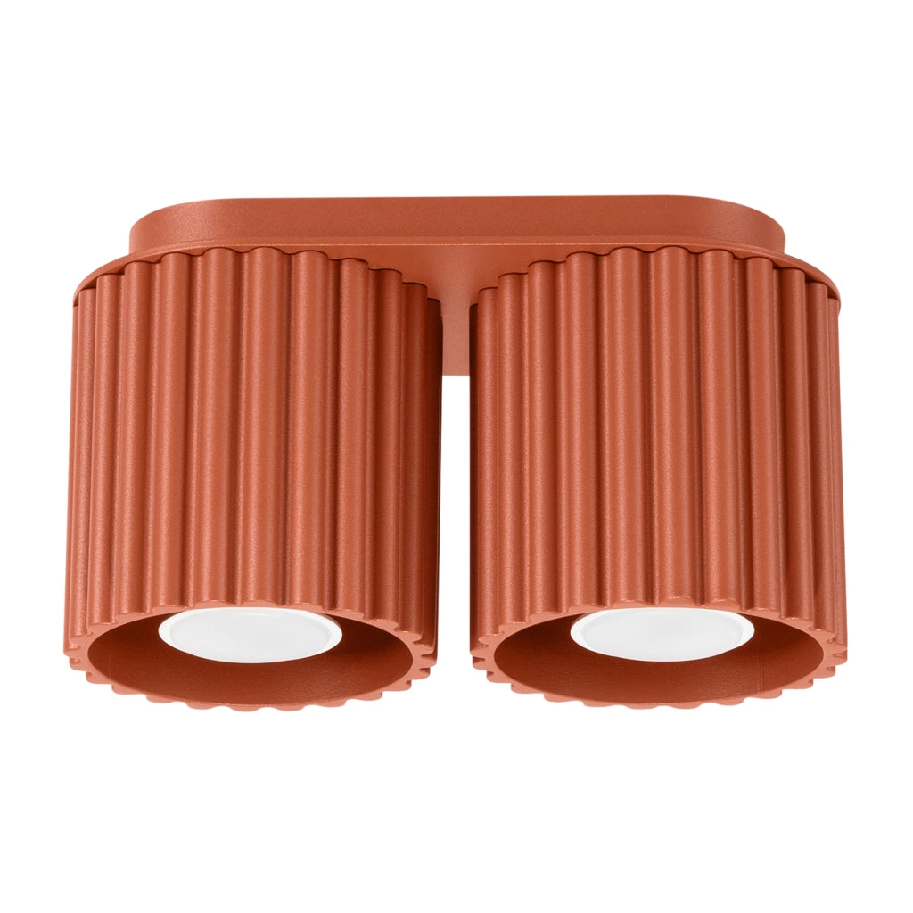 Lampada da soffitto AURA 2 rosso ocra GU10