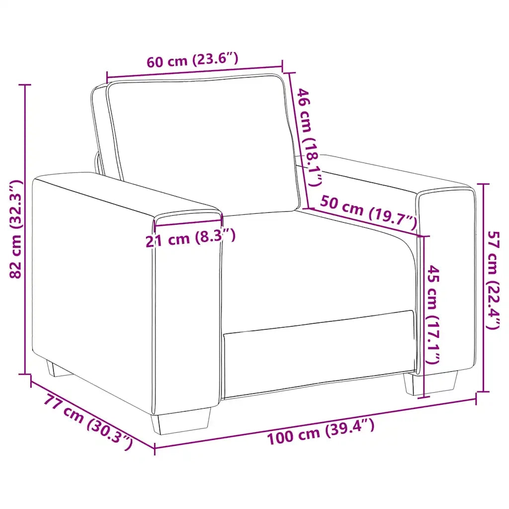 Poltrona Verde Scuro 100x77x82 cm in Tessuto 4105151
