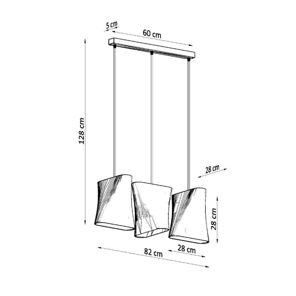 Lampadario BLUM 3 bianco