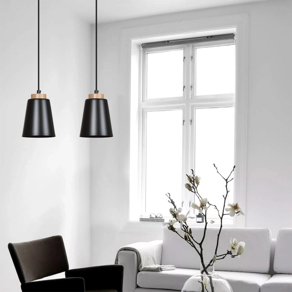 Lampada a sospensione Emibig Bolero 2xE27 nero 40cm