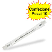Beghelli lampada alogena pezzi 10 lineare 160 watt r7s 80 mm 230 volt
