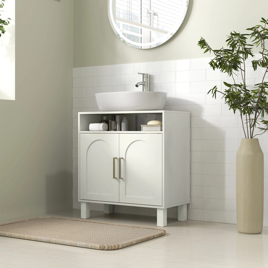 Mobile sottolavabo con ante e ripiano regolabile ¨C Xylo ¨C Bianco 60x30x63 cm