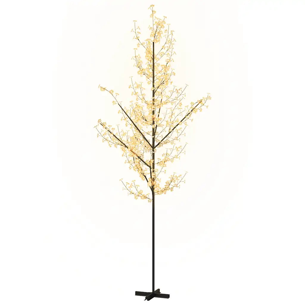 Albero di Ciliegio con 672 LED Bianco Caldo 400 cm