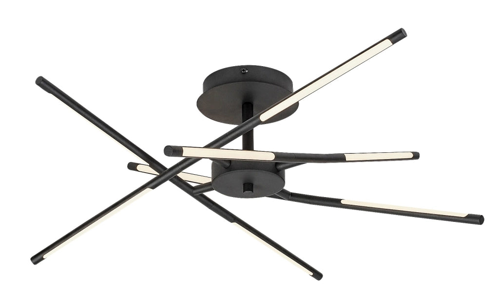 Plafoniera LED Rabalux Henli moderna nera 30W 76cm