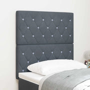 Testiera LED con strisce LED Grigio scuro 80 cm Velluto 3338343