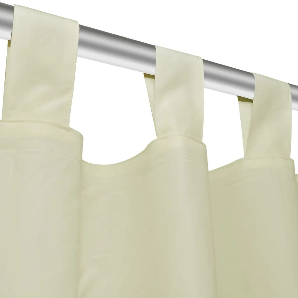 Tende Micro-Raso Crema 2 pezzi con Occhielli 140 x 245 cm 130358