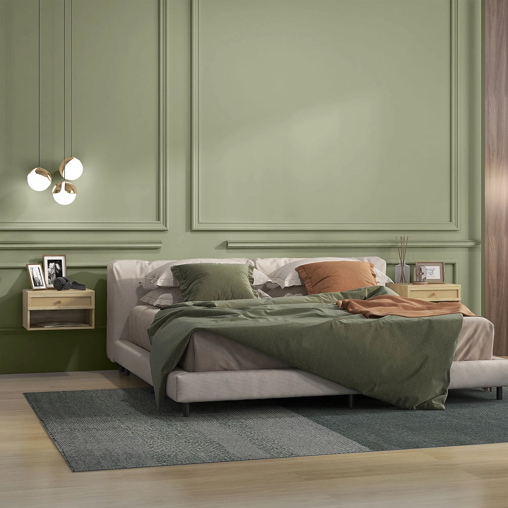 Comodino con Cassetto e Ripiani Aperti ¨C zephmum ¨C 40x34x23 cm