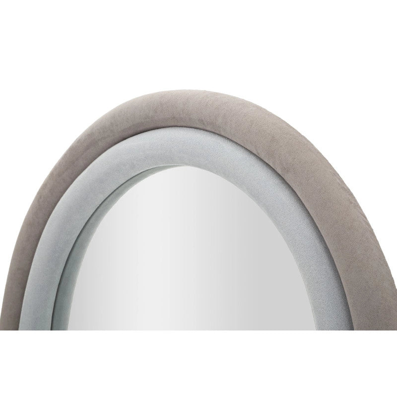 Specchio Da Muro Cloe Velluto Grigio cm 60x4x160