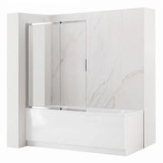 Paravento Vasca Scorrevole Rea Dario Chrome 80