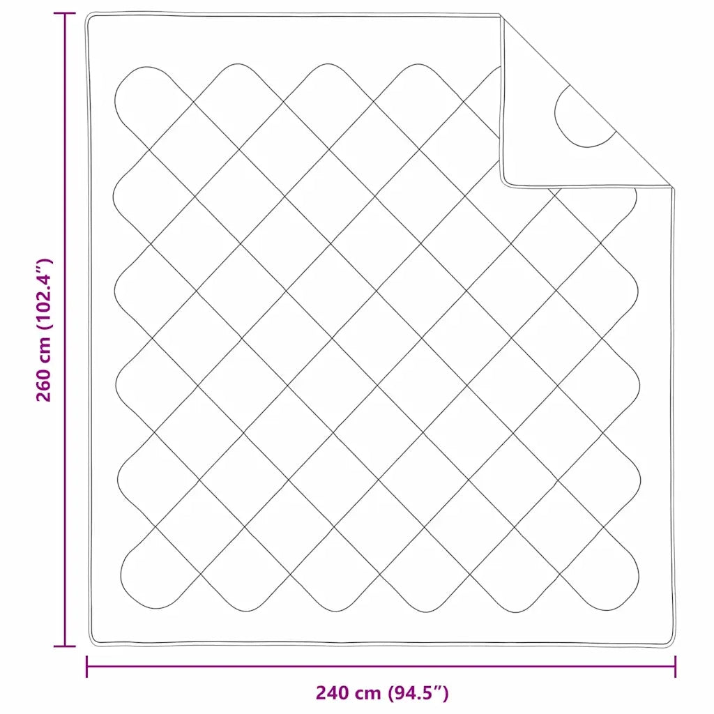 Duvet Estivo Bianco 260 x 240 x 3 cm Poliestere 42007756
