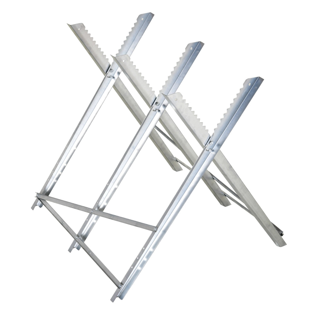 Cavalletto Pieghevole per Motosega ¨C Zephmum ¨C Struttura in Metallo 83x83x79 cm
