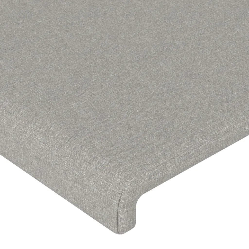 Testiera ad Orecchio-Testata con Orecchie Grigio Chiaro 93x16x78/88 cm in Tessuto 617432
