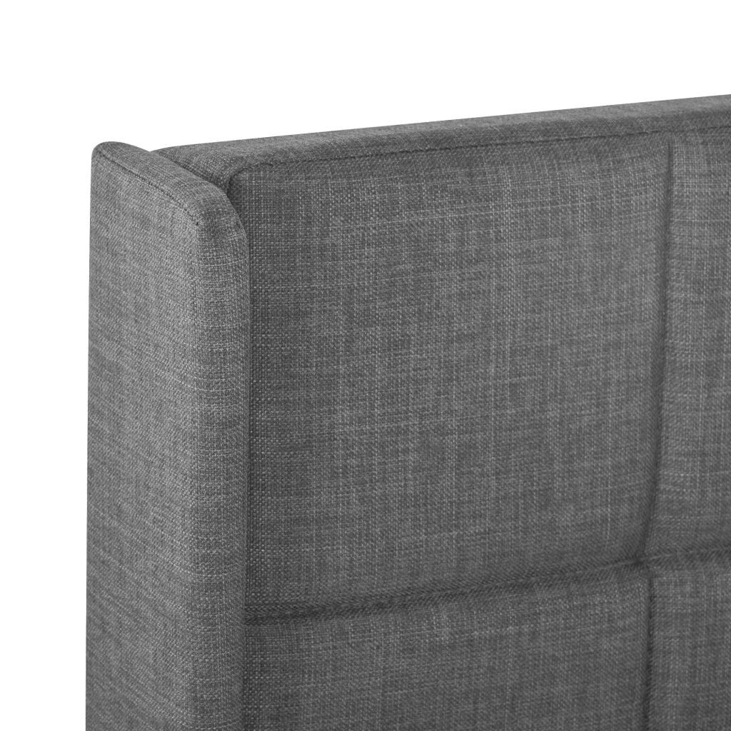 letto imbottito lino grigio 90x200 cm