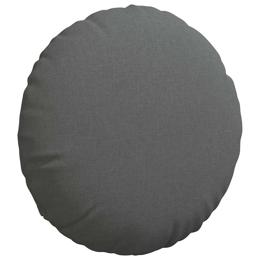 Cuscini per Seduta 2 pcs Grigio scuro Ø60 x 21 cm Tessuto 42014195