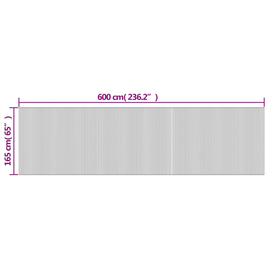 Divisorio Ambienti | Divider per stanze | Paravento Nero Larghezza 600 cm Altezza 165 cm in Bamb¨´