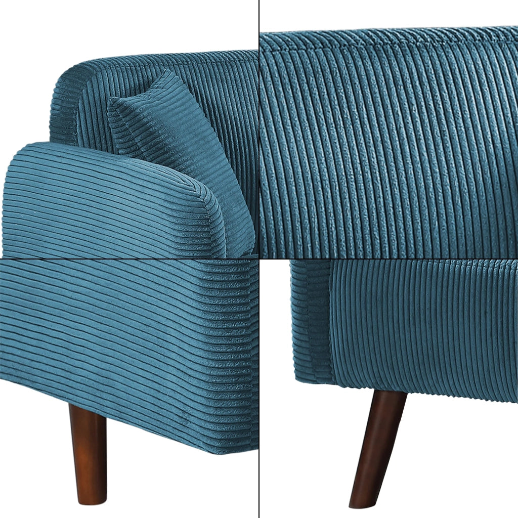 Divano/poltrona a 2 posti 132 x 70 x 80,5 cm blu 03_0009135