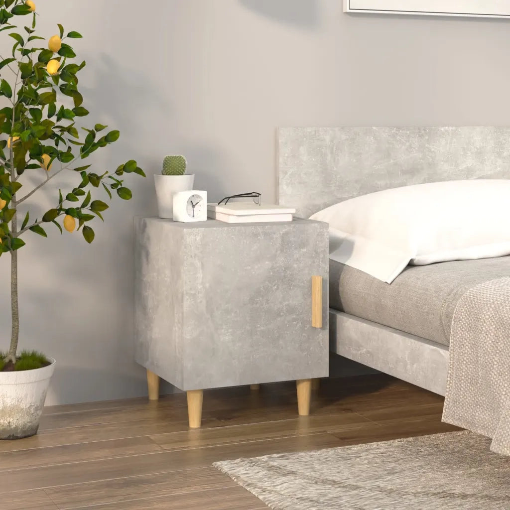 Comodino Grigio Cemento in Legno Multistrato 812050