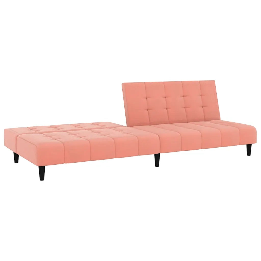 Divano letto | Sof¨¤ letto | Letto singolo a 2 Posti Rosa in Velluto