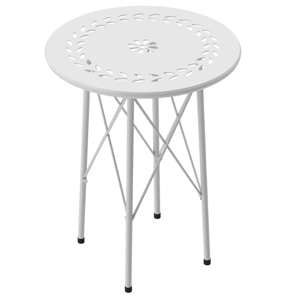 Tavolo da Giardino Rotondo ¨C Minimal ¨C Acciaio Bianco ?40x50cm