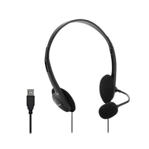 VULTECH CUFFIE E MICROFONO CON FILO USB CON ARCHETTO REGOLABILE VULTECH HS-03