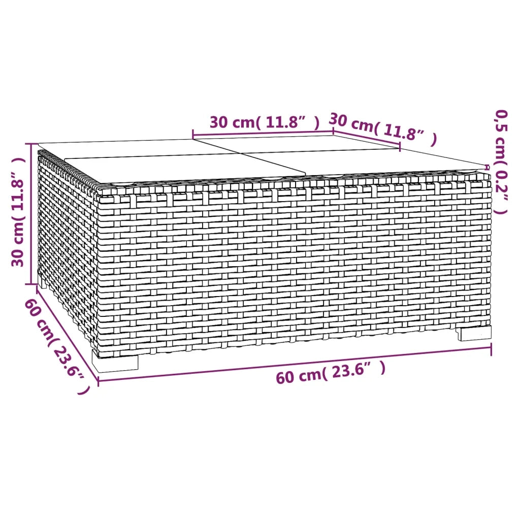 Set Divani da Giardino 5 pz con Cuscini in Polyrattan Grigio 3101485