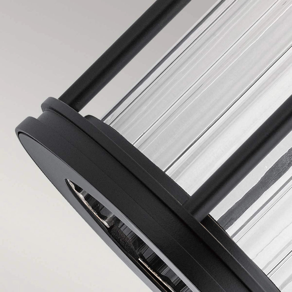 Applique da parete esterna nera IP44 E27 40W Barras Kichler