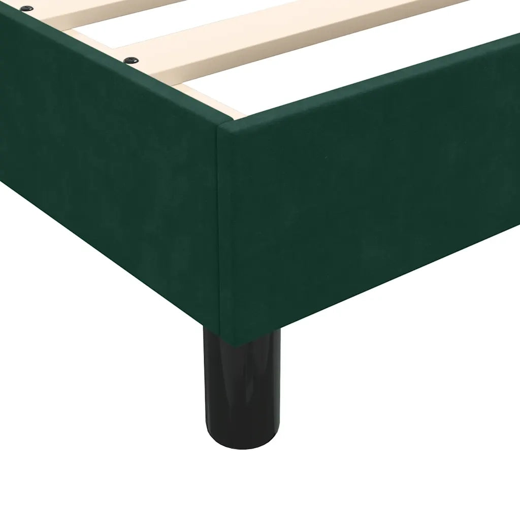 Giroletto a Molle con Materasso Verde Scuro 80x220 cm Velluto 3316524