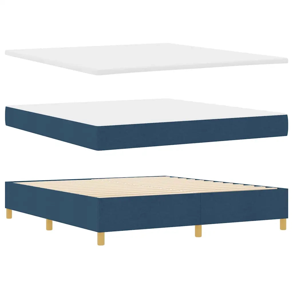 Letto a molle con materasso Blu 180 x 200 cm Tessuto 3343200