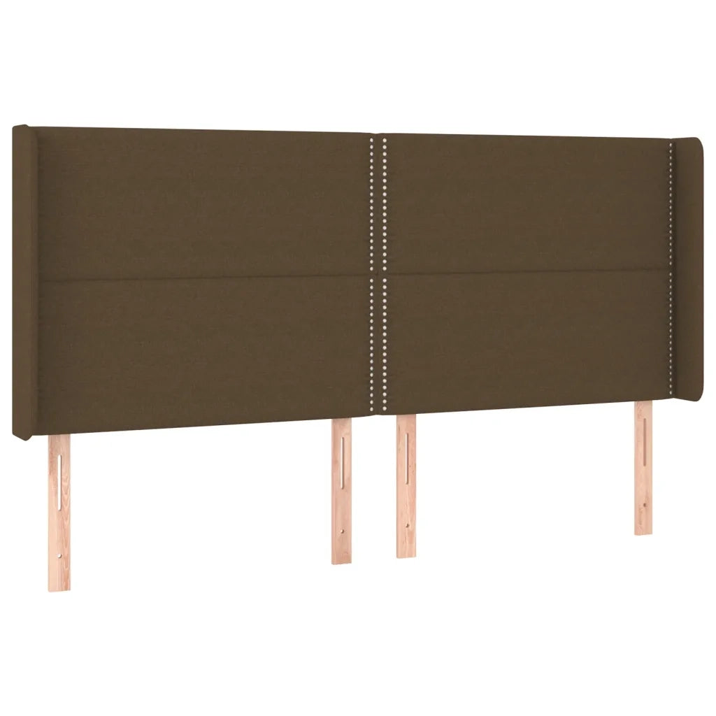 Letto a Molle Materasso e LED MarroneScuro 180x200cm in Tessuto 3138816