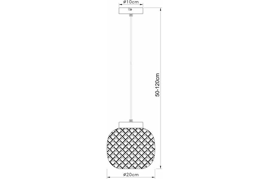 Lampada a sospensione boho bambù Ø20 E27 40W Elaine Reality
