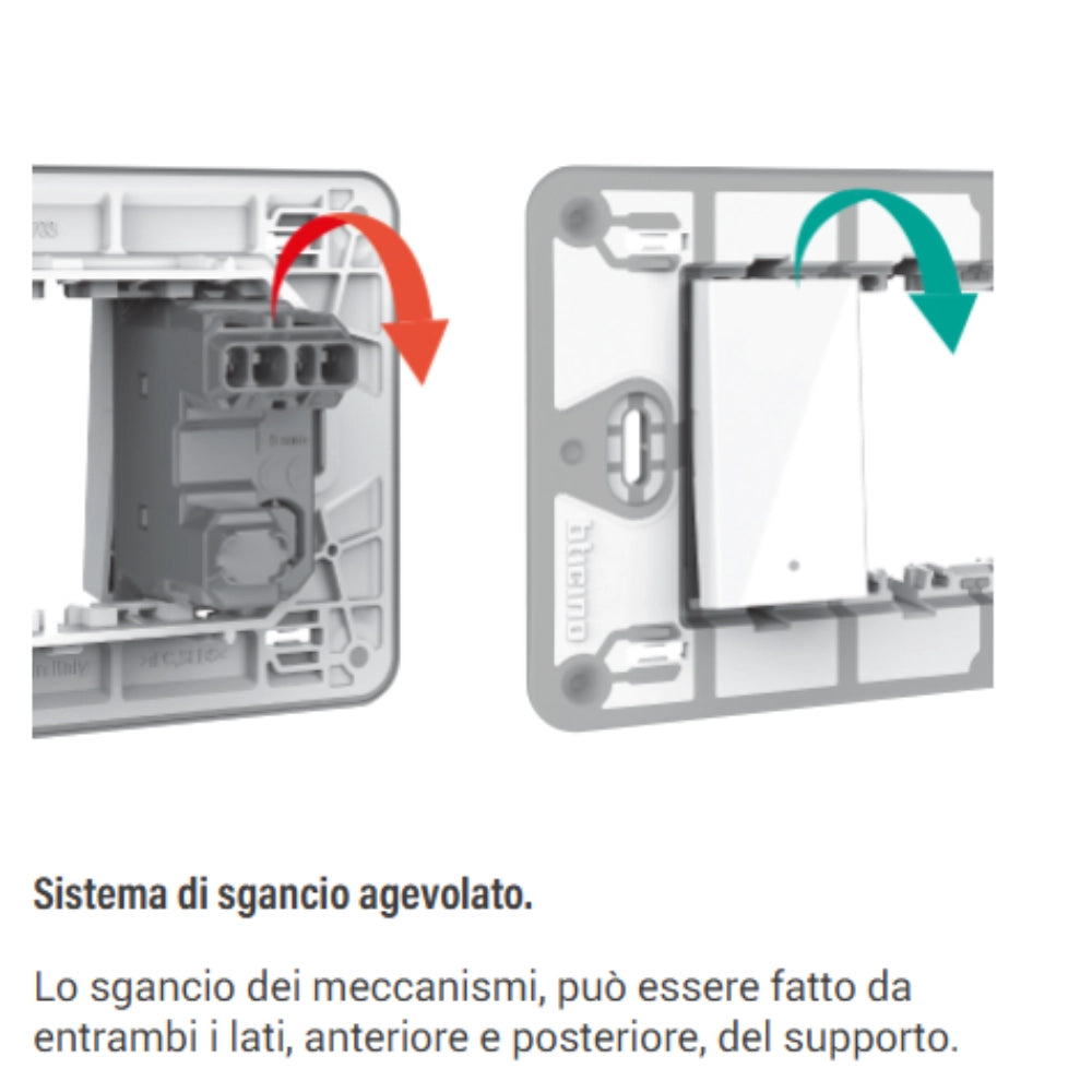 Bticino matixgo supporto per placche diverse modulazioni fissaggio con viti *** numero posti 4 moduli, confezione 1