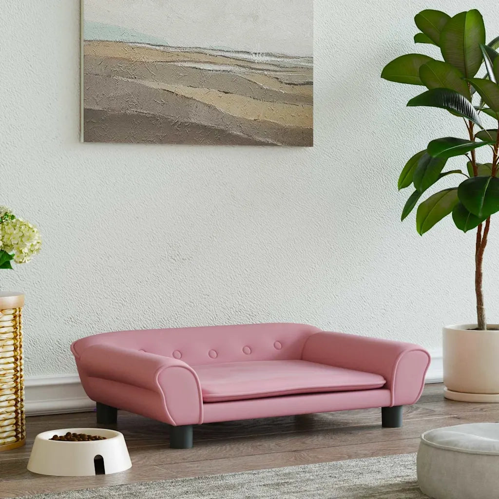 Lettino per Cani Rosa 70x48x22 cm in Velluto 172015