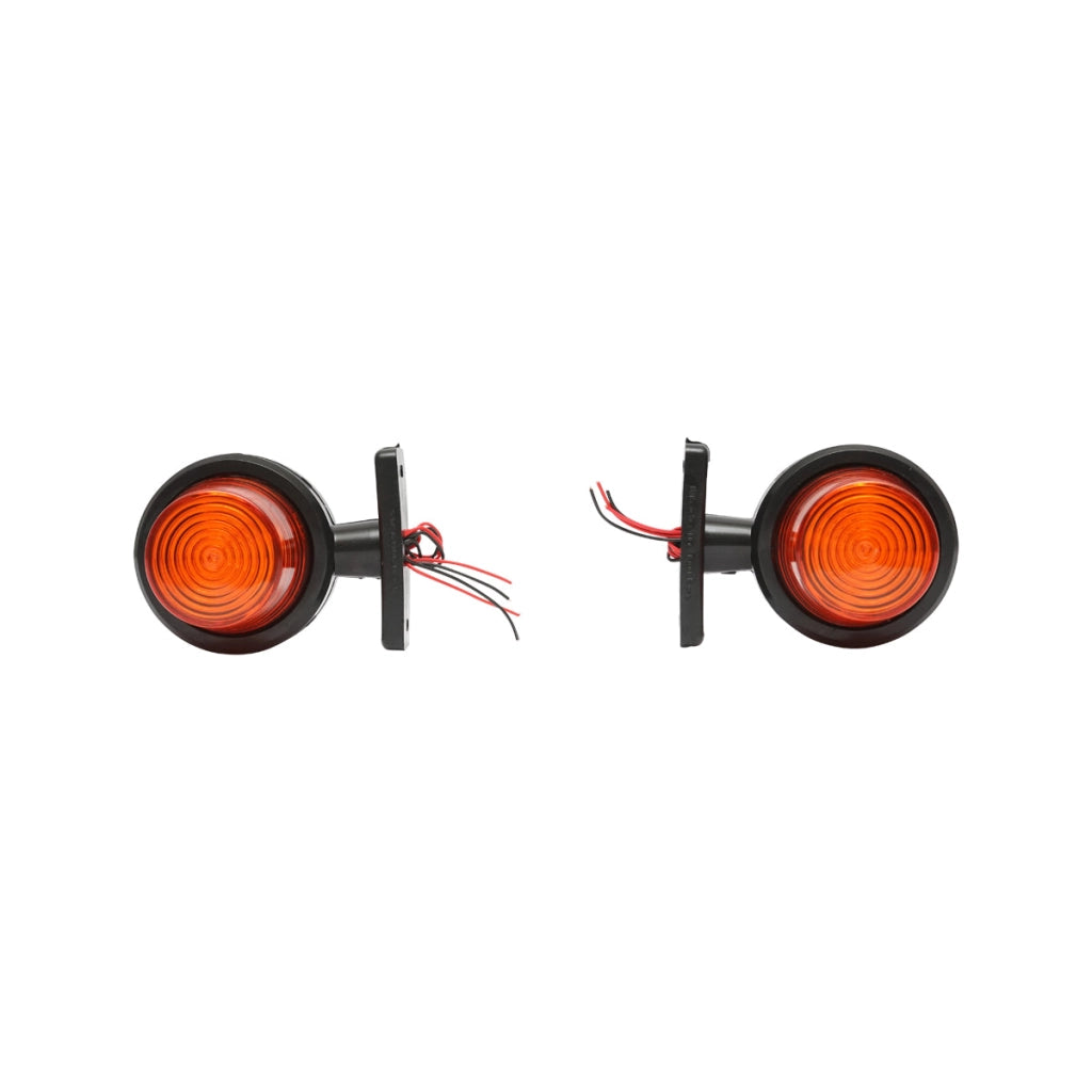 Lampada di posizione con LED, 12-24V, rosso-giallo, 60 mm, Breckner Germany.