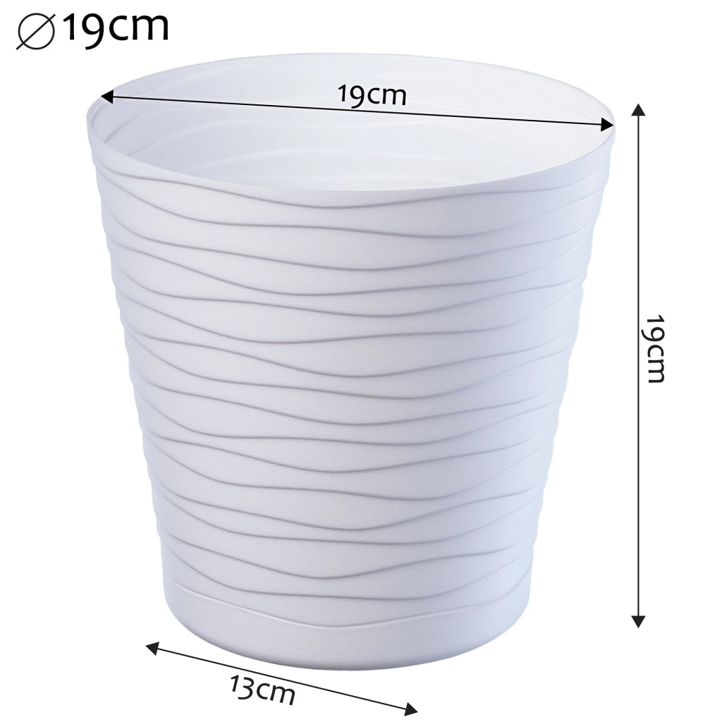 Vaso da fiori KADAX da 19 cm con coperchio e supporto, supporto per fiori in plastica