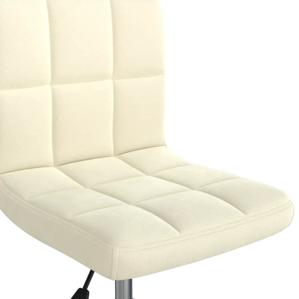 Sedia da Pranzo Girevole Crema in Velluto 3087595