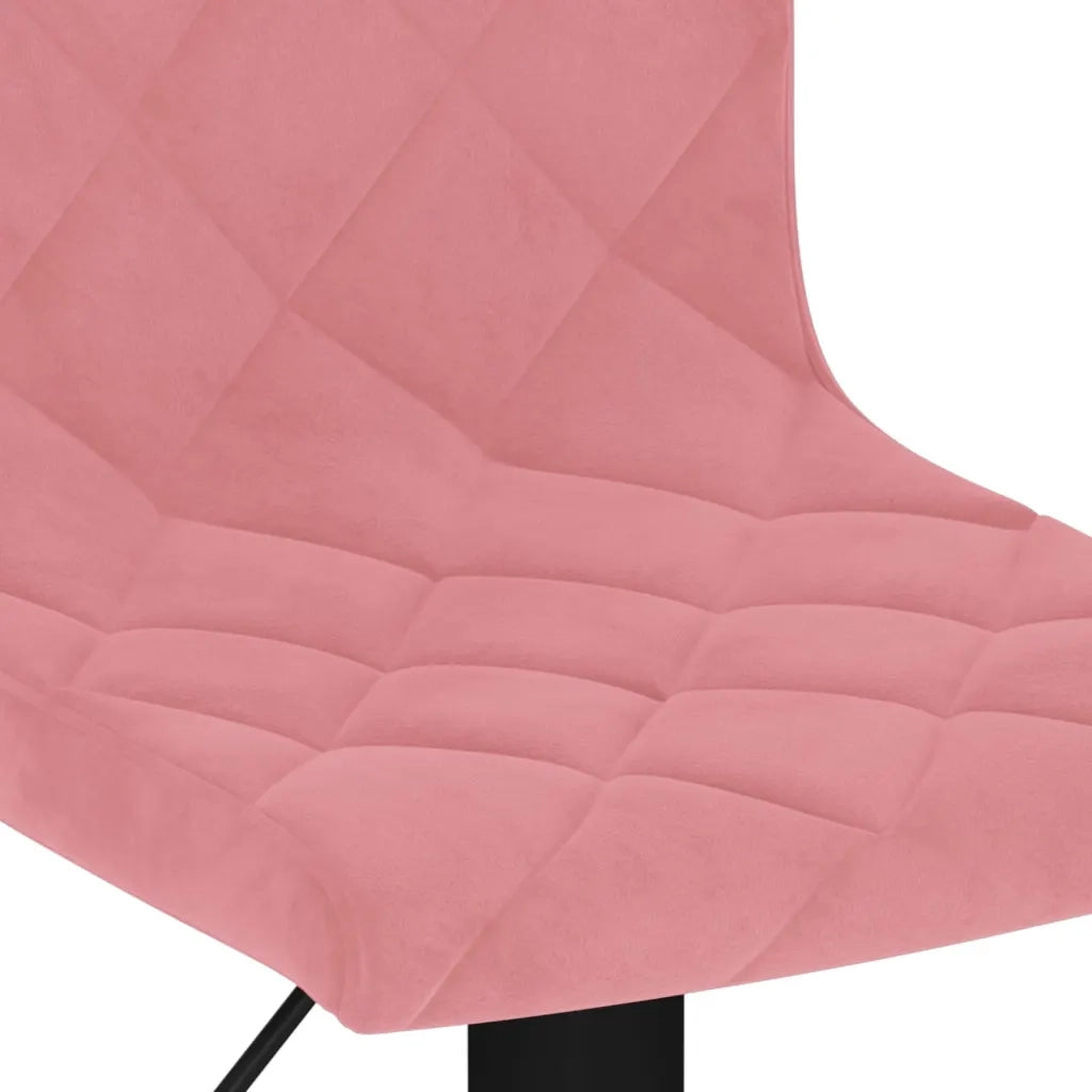 Sgabelli da Bar 2 pz Rosa in Velluto 333736