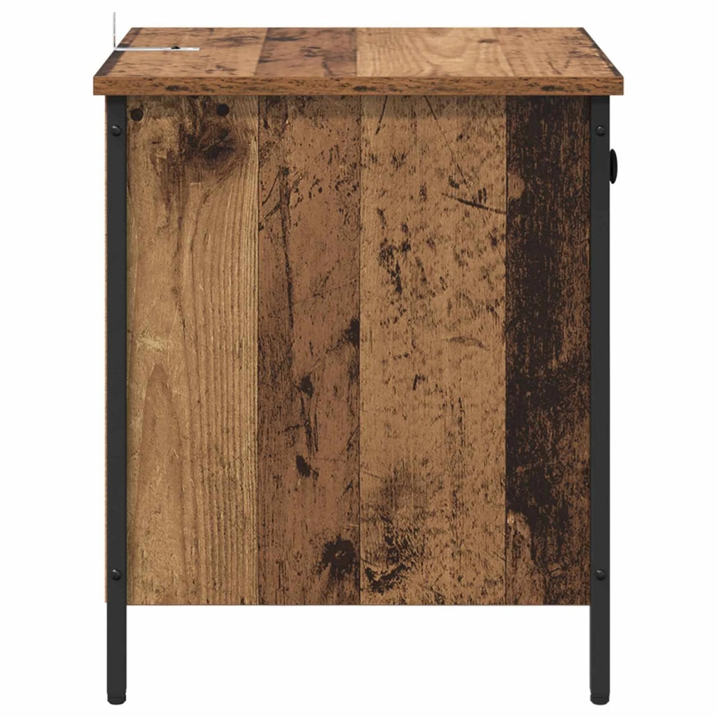 Set di 2 Comodini | Armadio da Notte | Mobiletto da notte Legno vecchio 40 x 42 x 50 cm