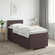 Letto box spring con materasso Marrone Scuro 100 x 200 cm 3451146