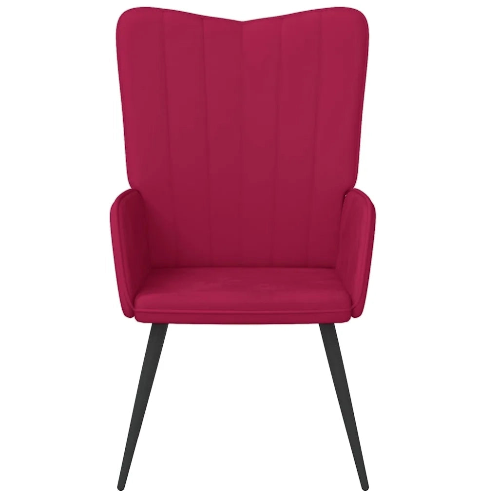 Sedia Relax Rosso Vino in Velluto 327682