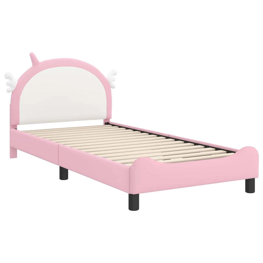 Struttura letto bambini con testata-Giroletto per bambini Rosa 90 x 200 cm PU 561000
